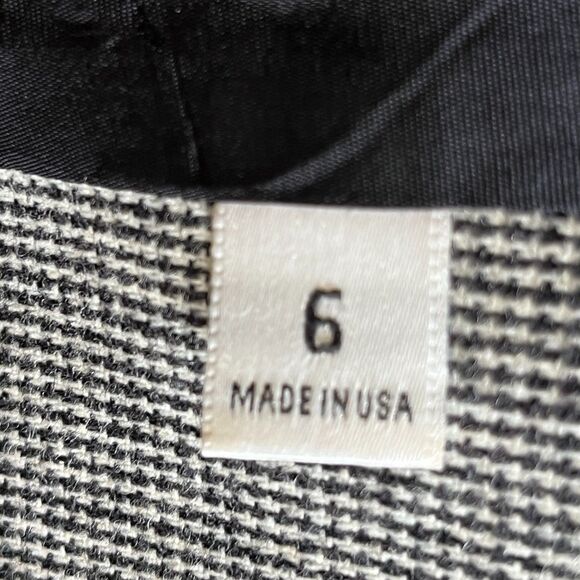 Vintage 80s Black and White Micro Houndstooth Wool Blazer - Picture 7 of 7